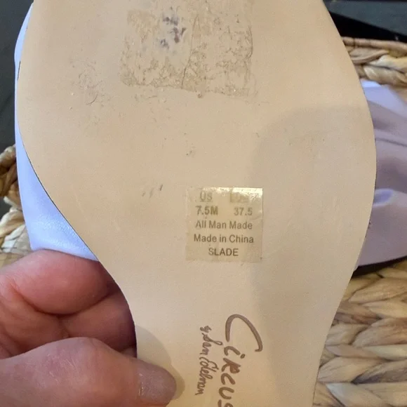 Circus by Sam Edelman Lilac Ruched Slide Mules size 7.5 - Picture 7 of 7